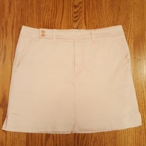 GLORIA VANDERBILT ♡ Rare Vintage Pastel Coral Stretchy Pinstriped Lined Skort 10